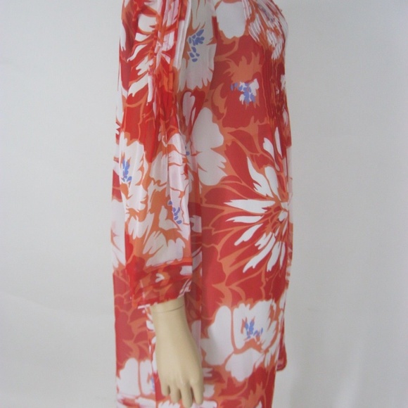 Diane Von Furstenberg Layla Poppy Chiffon Dress